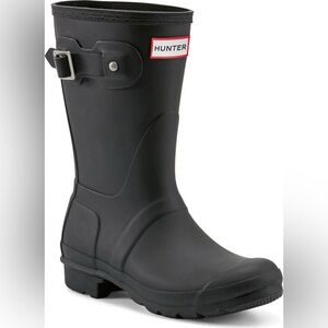 Hunter Original Short Rain Boots Black Size 8 New